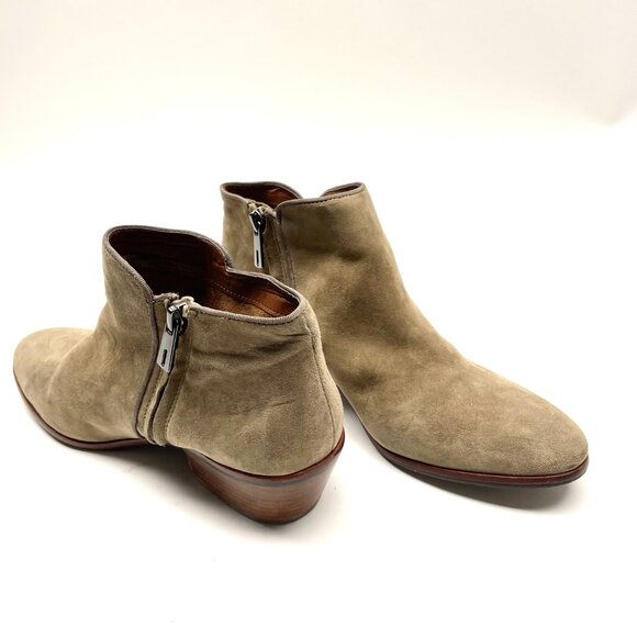 Sam Edelman sand suede booties side zipper - Picture 5 of 7